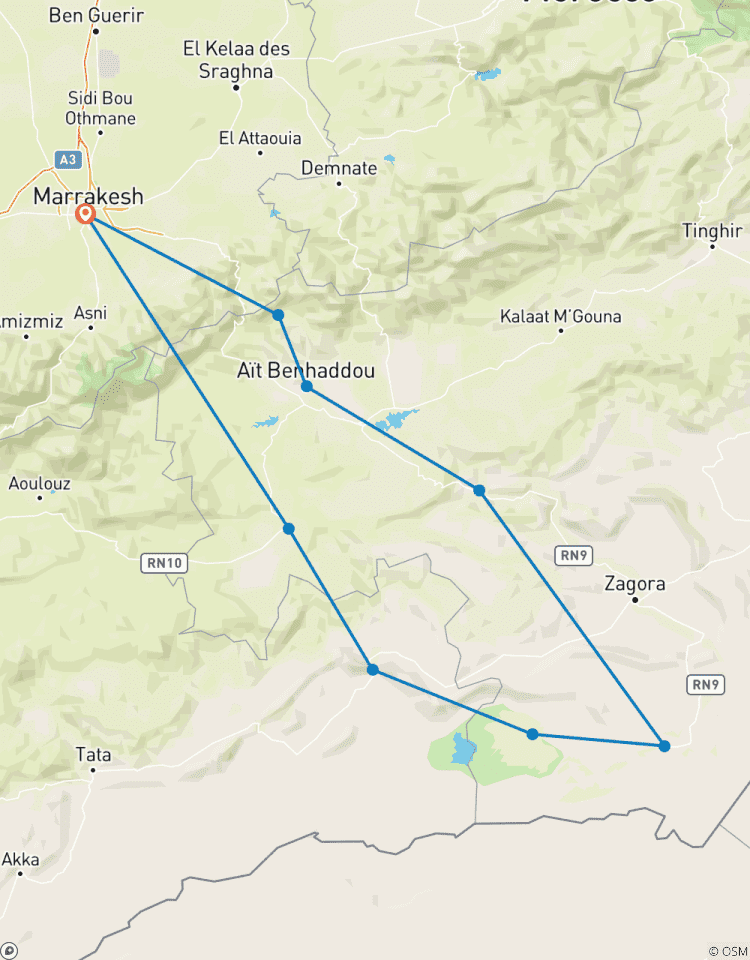 Circuito Circuito al desierto de Marrakech, dunas de Chigaga, montar a camello, sandboarding