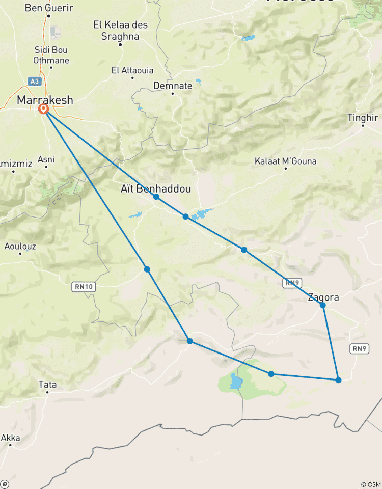 Circuito Experiencia en el desierto de Marrakech - Trekking con camellos 4 días
