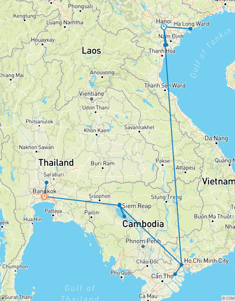 Vietnam, Cambodge et Thaïlande en 12 jours circuit