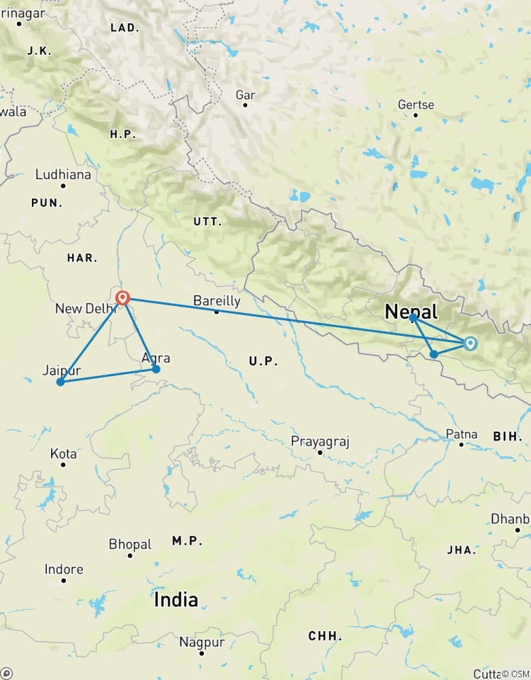 Nepal and India Tour Combo- 14 days with 3 and 5 star Luxury Hotels Tour