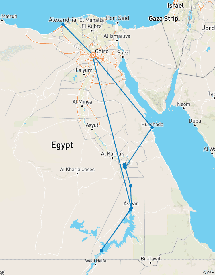 Unforgettable Egypt: 8 Nights of Pyramids, Nile Cruise, Alexandria & Hurghada by Flight Tour