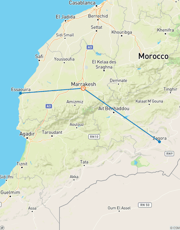 Marokko Express Marrakech - 5 Tage - Privatreise Rundreise