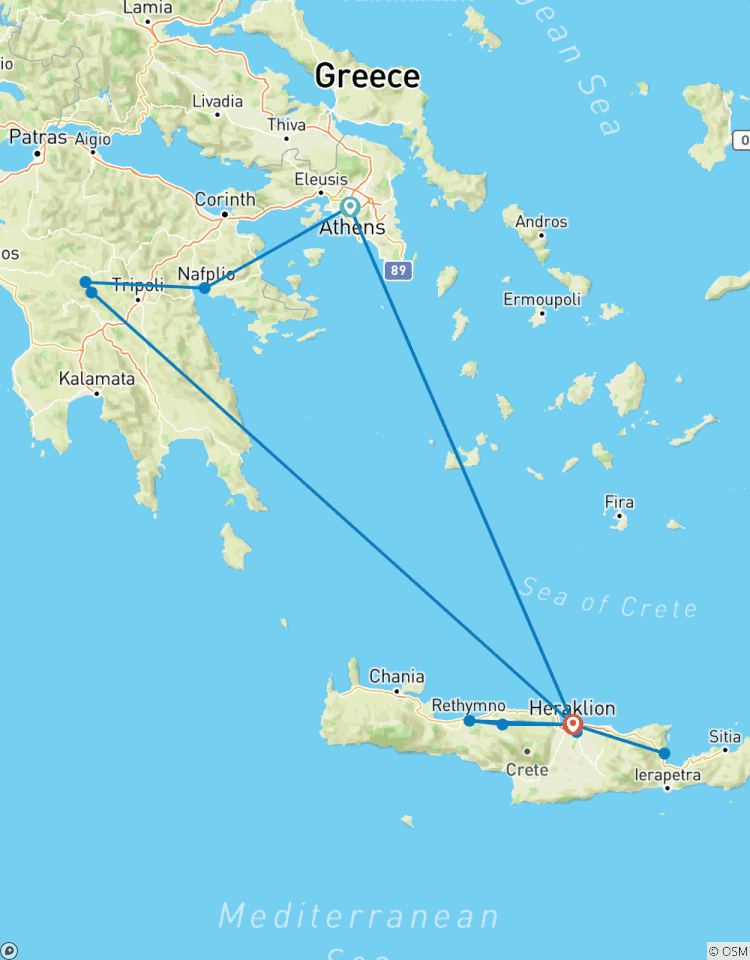 Circuito 10 Días - Asombroso Circuito Culinario a Atenas, Peloponeso y Creta