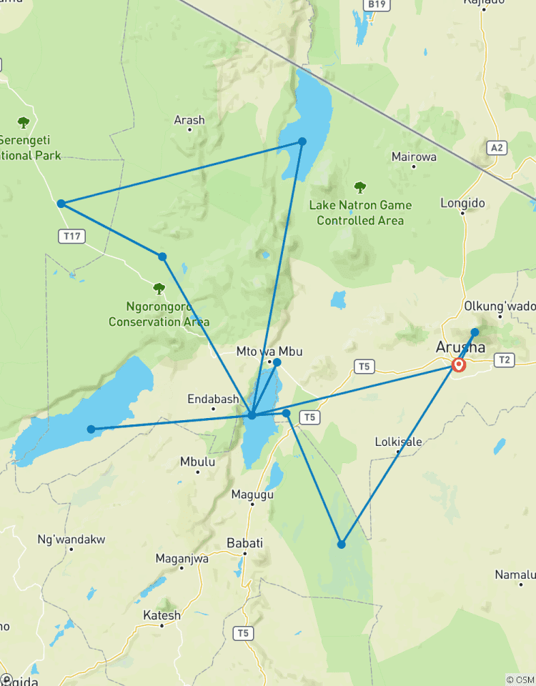 Circuito Safari de 13 días por la esencia de la vida salvaje y la cultura de Tanzania