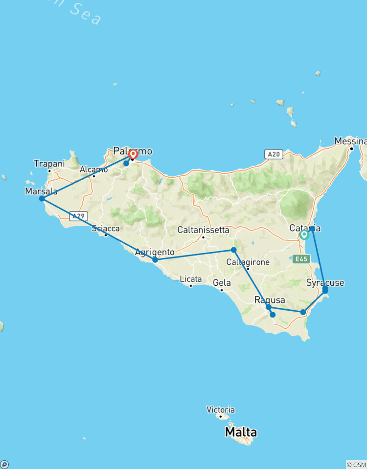 Circuito Aventura en Sicilia: de Catania a Palermo - 6 días