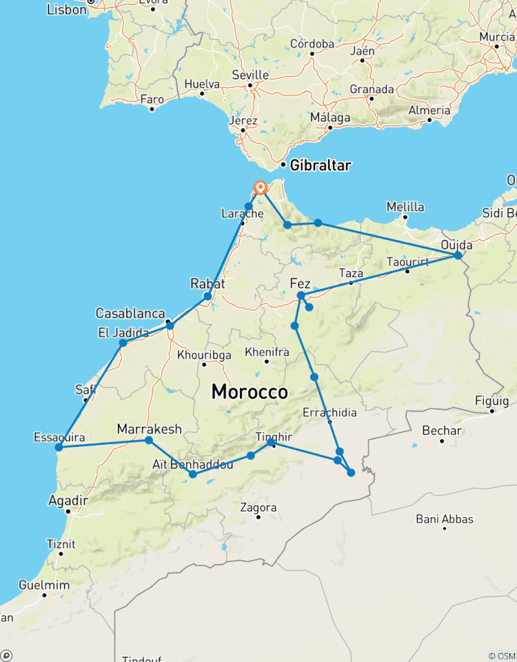 Mittelmeer mit Wüsten und Berge Kulturreise 15 Tage Rundreise