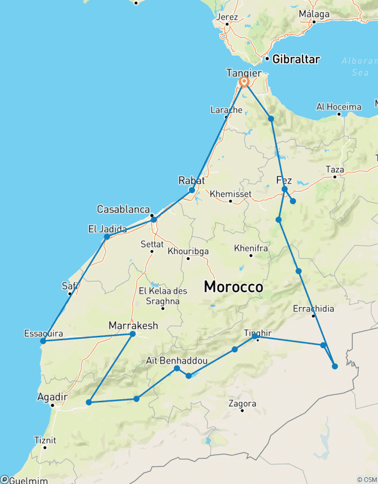 14-Day Grand Moroccan Cultural Odyssey from Tangier Tour