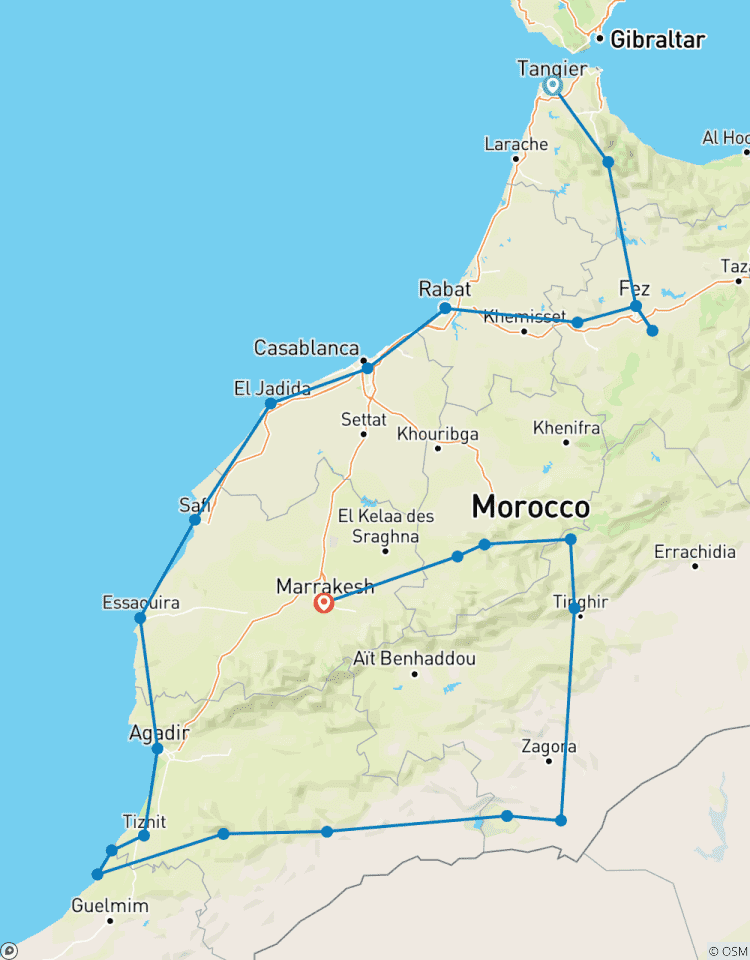 17 Days from North to South Morocco Cultural Tour Tour