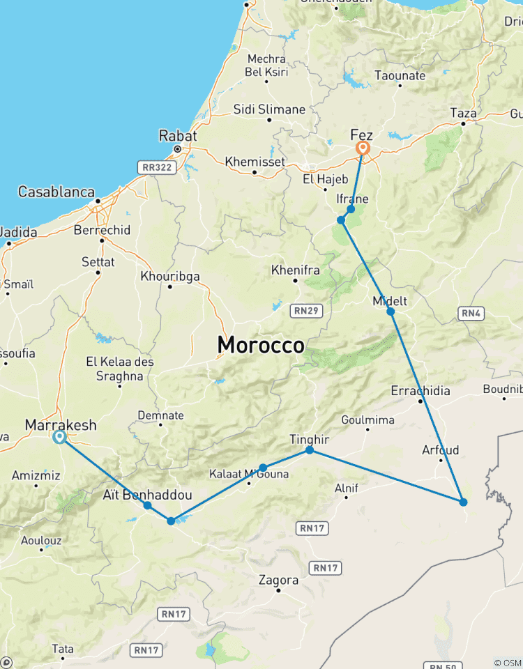 5 Days Sahara Desert Tour From Marrakech to Fes, Morocco Tour