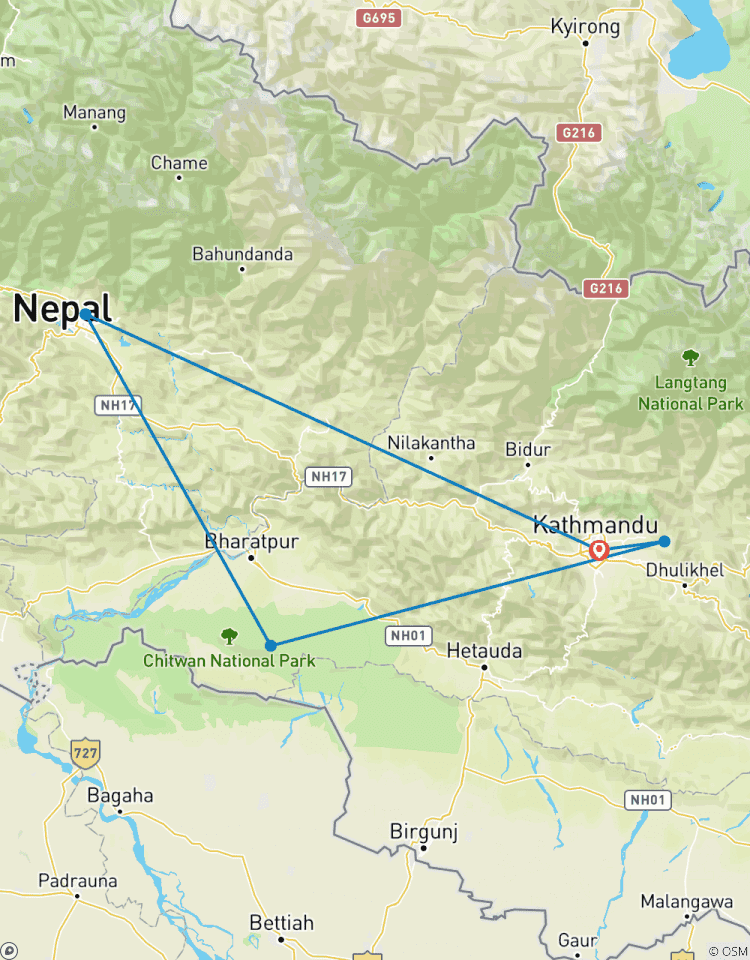 Circuito Las Mejores Vacaciones Familiares de Nepal: Katmandú, Everest, Nagarkot, Pokhara y Chitwan - 10 Días