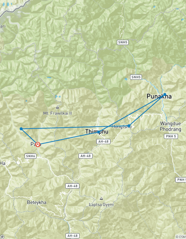 Bhutan Feste Abreise reiseParo, Thimphu & Punakha 5 Tage Rundreise