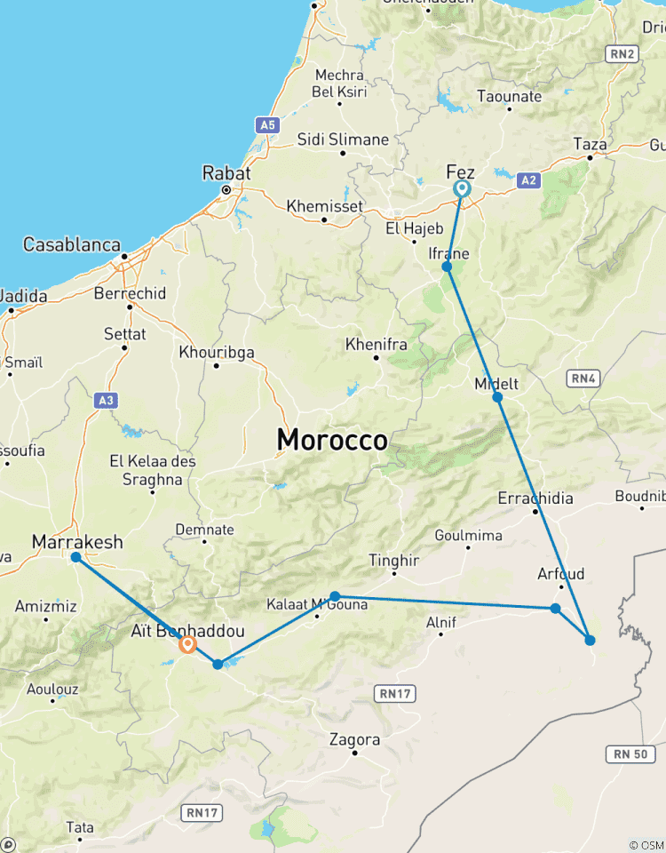 4 Days Tour from Fes to Marrakech via Merzouga, Morocco Tour