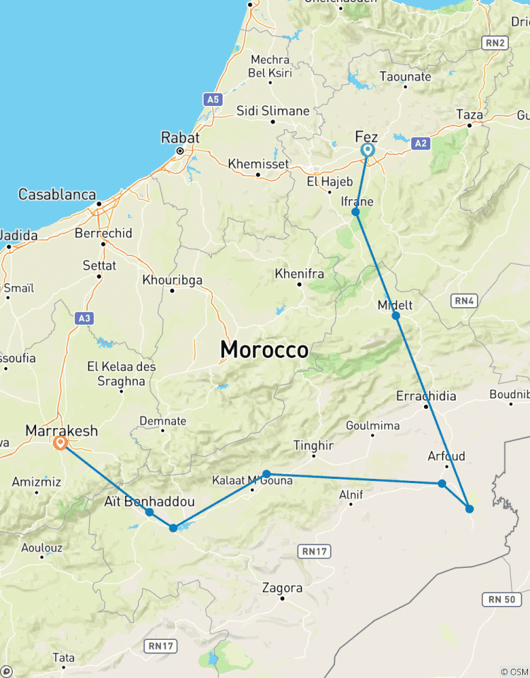 6 Days Sahara Desert Tour from Fes to Marrakesh, Morocco Tour
