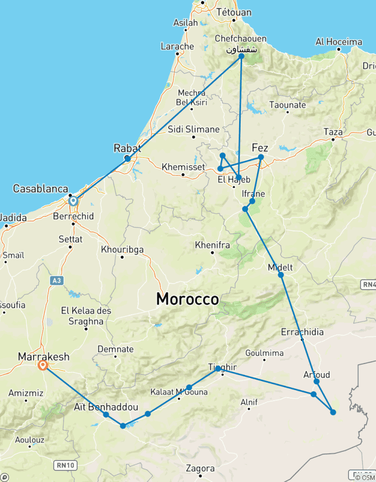 6 Days Morocco Special Tour from Casablanca to Marrakesh Tour