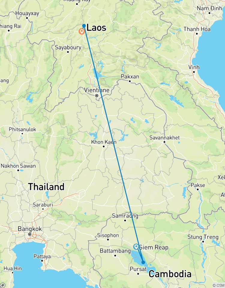Circuit privé de 7 jours au Cambodge et au Laos, de Siem Reap à Luang Prabang circuit