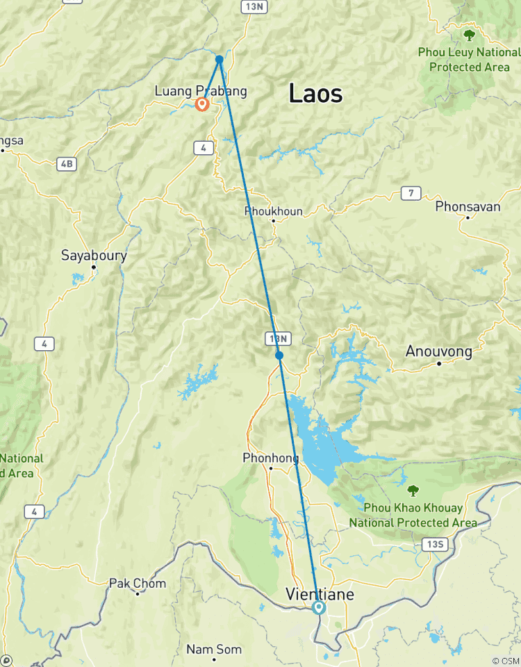Circuit de 7 jours au Laos, de Vientiane à Vang Vieng et Luang Prabang circuit