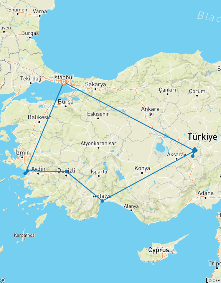 Best of Turkey Tour (Istanbul, Ephesus, Pamukkale, Antalya, Cappadocia) - 10 DAYS Tour