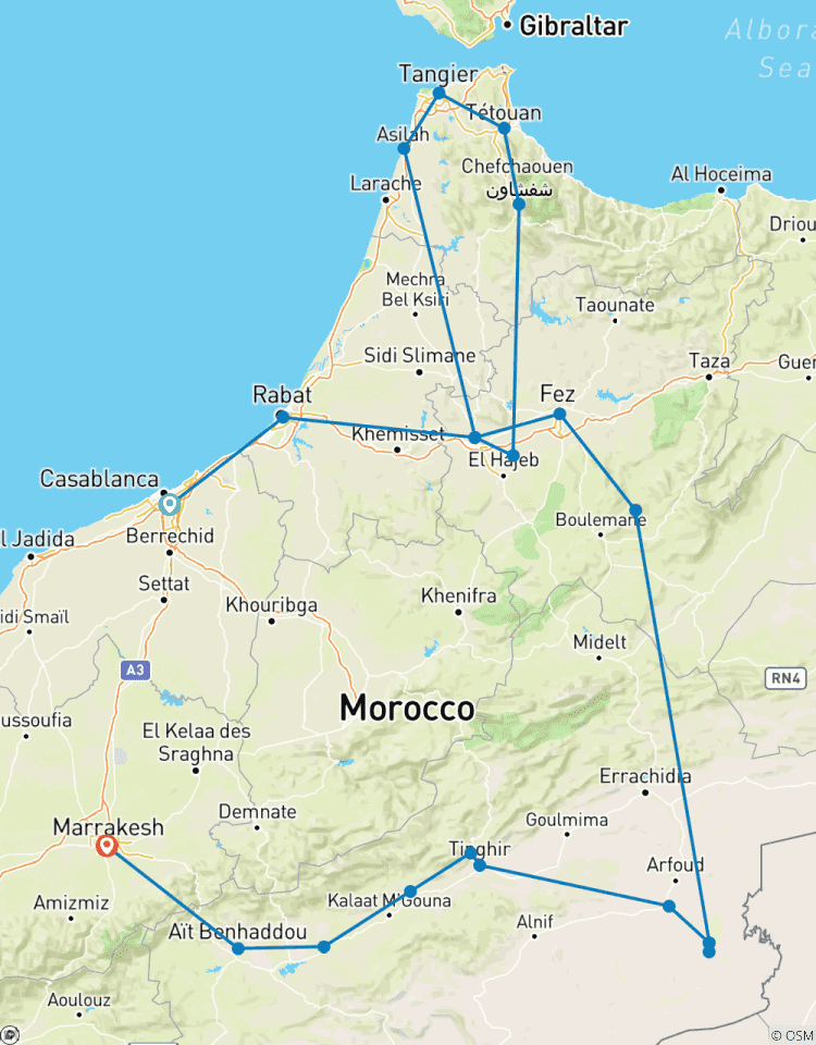 10 Tage Reise: MAROKKO KOMPLETT ENTDECKEN - AB CASABLANCA Rundreise