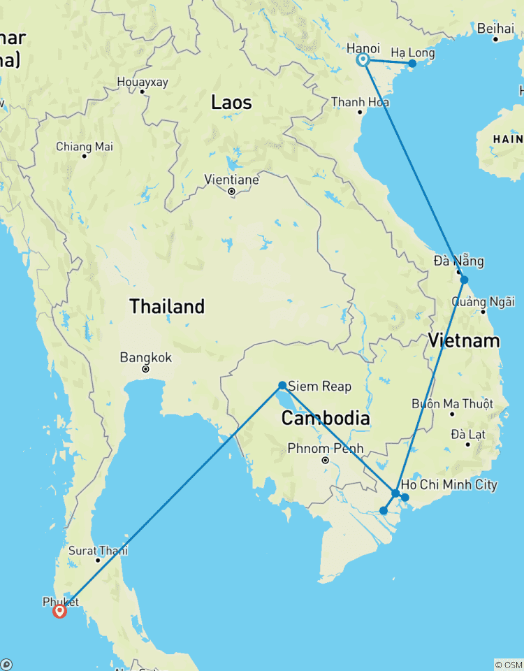 Triangle Of Vietnam - Cambodia - Thailand In 16 Days Tour