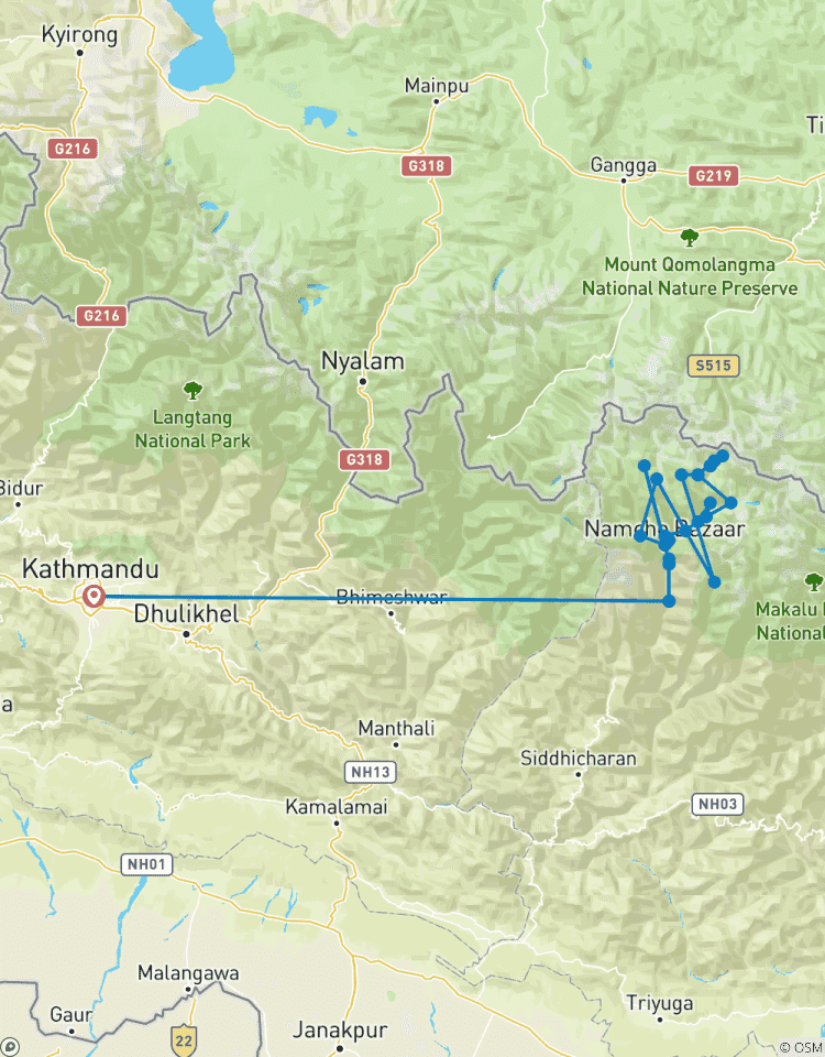 Trek des trois cols circuit