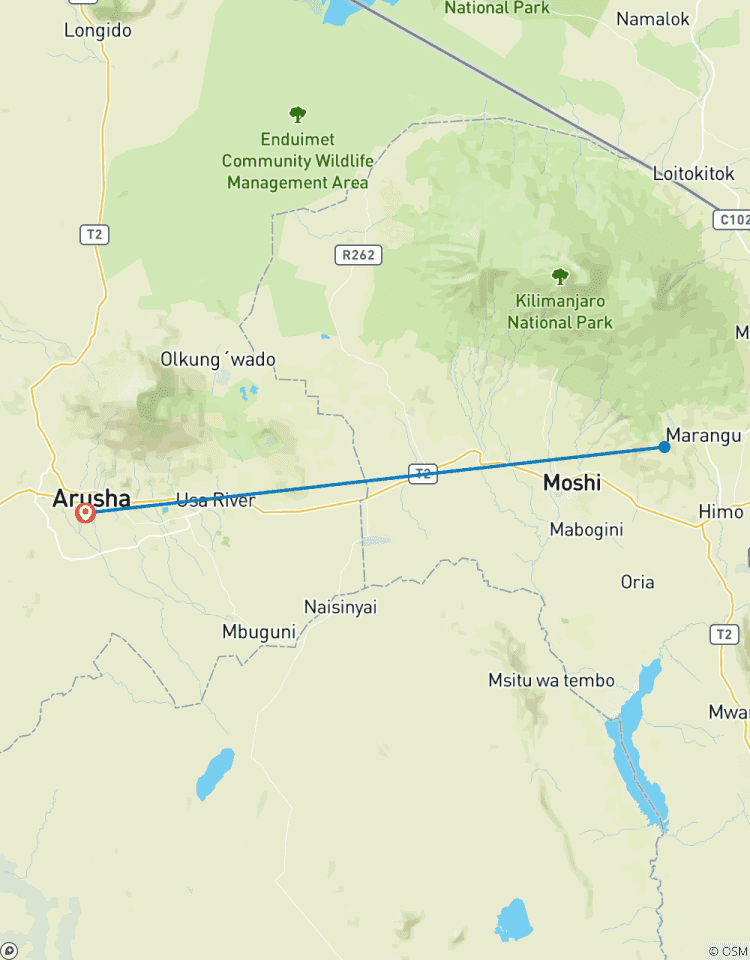 Circuito Excursión Cultural y a las Cascadas del Pueblo de Marangu