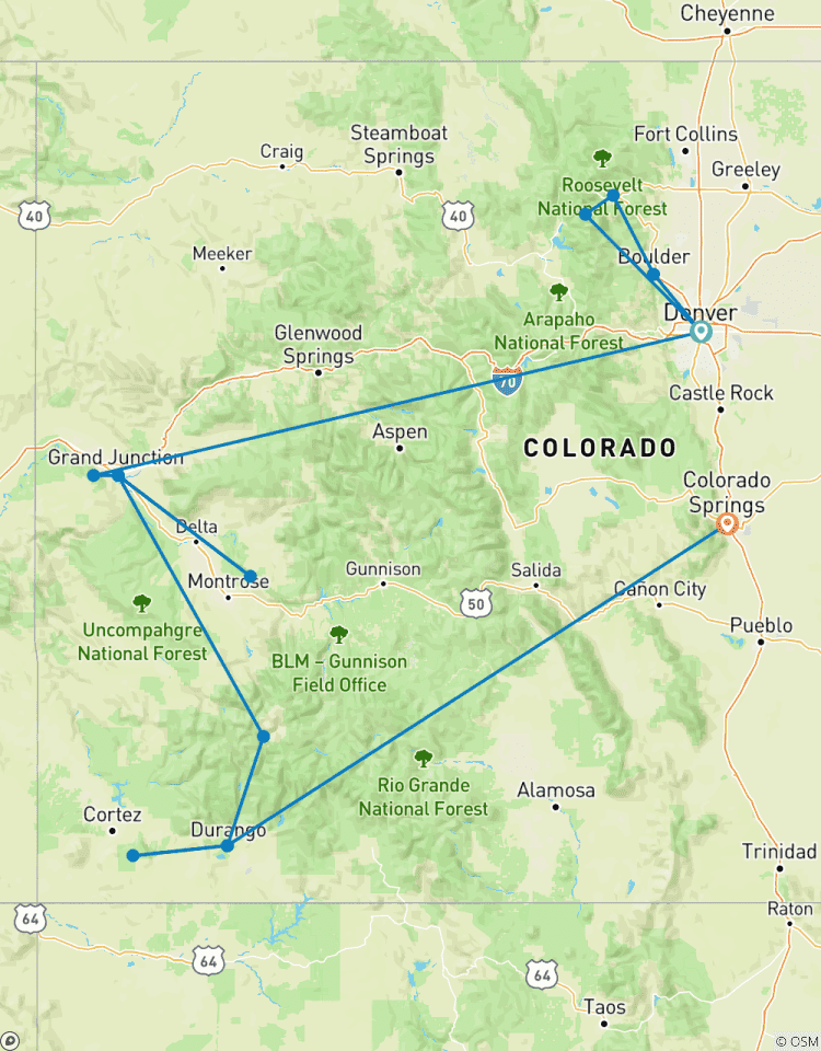 The Colorado Rockies featuring National Parks and Historic Trains (Denver, CO to Colorado Springs, CO) (2026) Tour