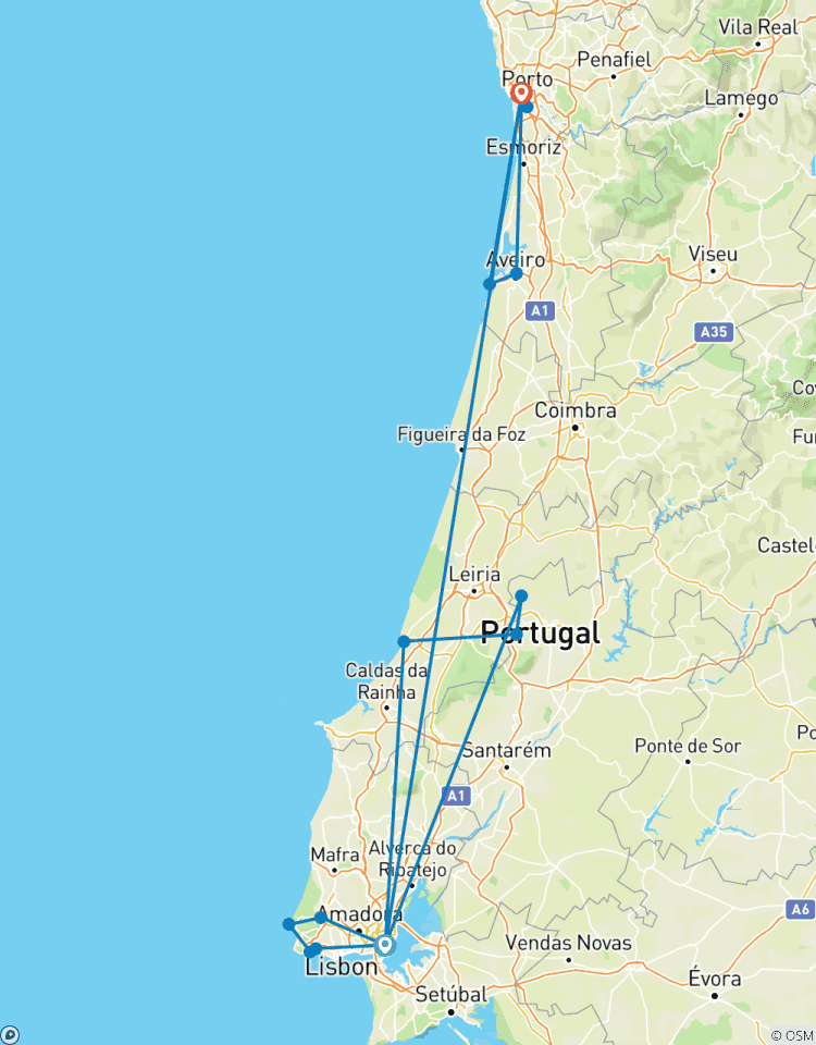 Circuito 8 días Lisboa y Oporto con barco y cata de vinos en el valle del Duero