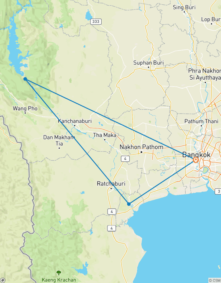 4 Day Bangkok City Break including Amphawa Floating Market & Erawan National Park Tour