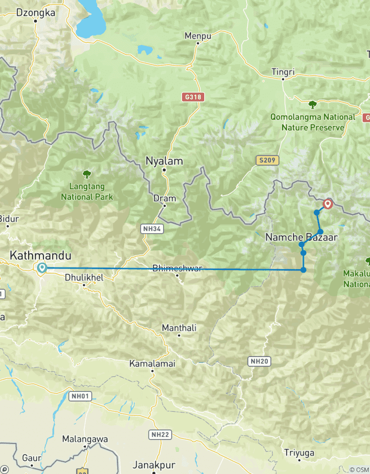 Everest Base Camp Trek mit Hubschrauber-Rückflug 10 Tage Rundreise
