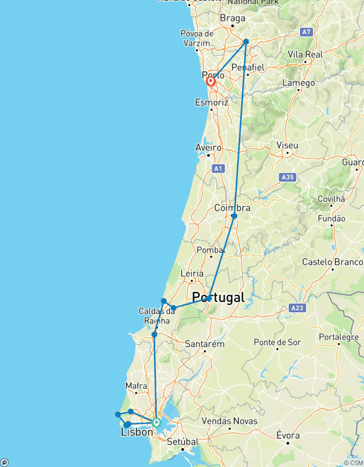 Unmissable Portugal - End in Porto Tour