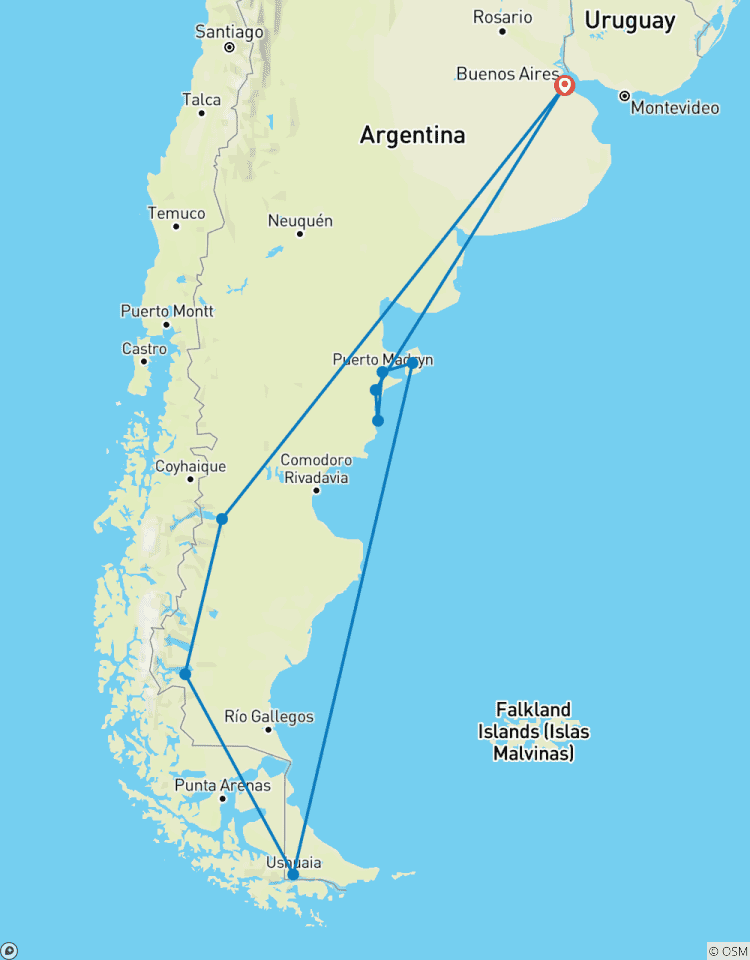 Argentinien Rundreise - 13 Tage Buenos Aires und Patagonien inkl. Halbinsel Valdés Rundreise