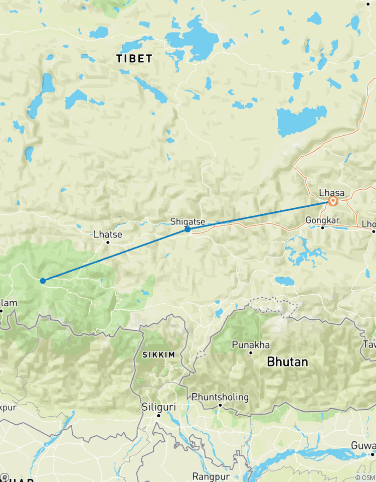 8 Dagen Klassieke Tibet Tour van Lhasa naar Everest Basiskamp-rondreis