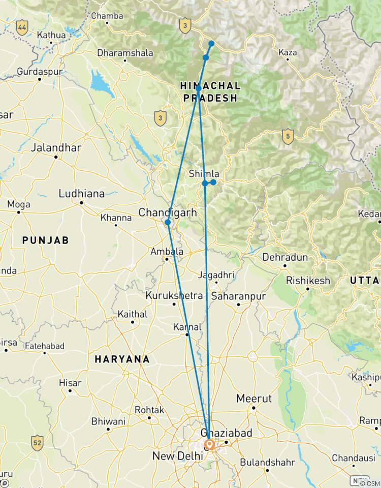 Voyage enchanteur à Shimla Manali au départ de Delhi - 6NUITS / 7JOURS circuit