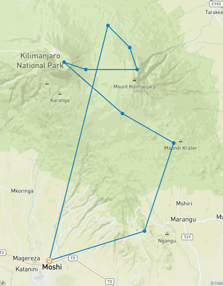 Climb Mt.Kilimanjaro Rongai Route 7-Day | 6-Nights Tour