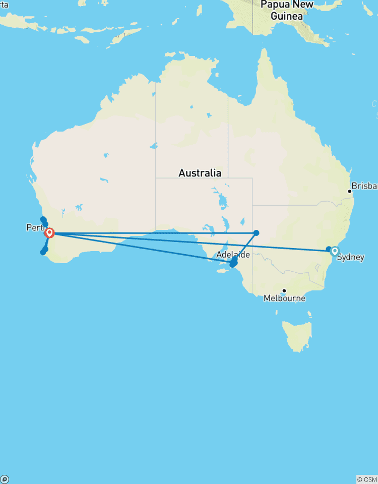 Indian Pacific Train with Sydney & Perth Tour