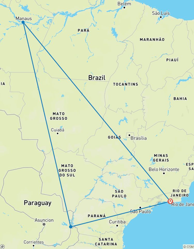 Circuito Trilogía Exótica: Río, Cataratas de Iguazú y Amazonas (incl. vuelos nacionales)