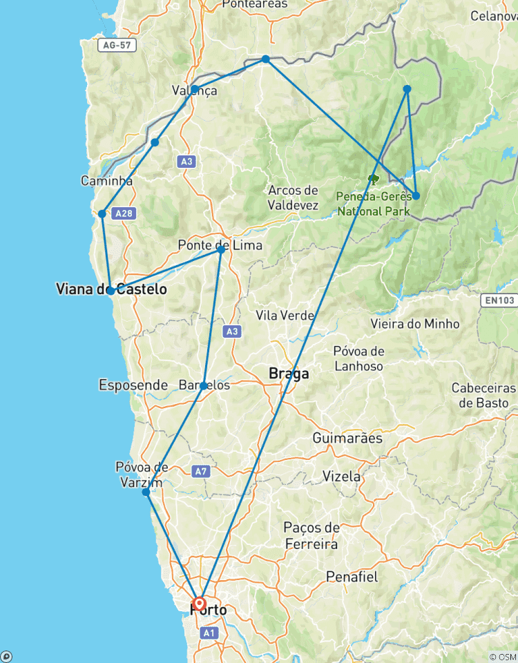 Minho to Porto self-guided bike tour Tour