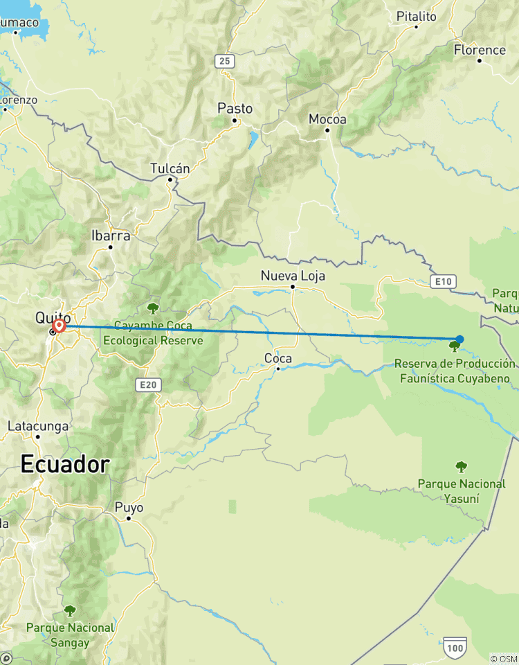 Circuito Excursión en grupo de 7 días a la Reserva de Fauna Cuyabeno para viajeros gays