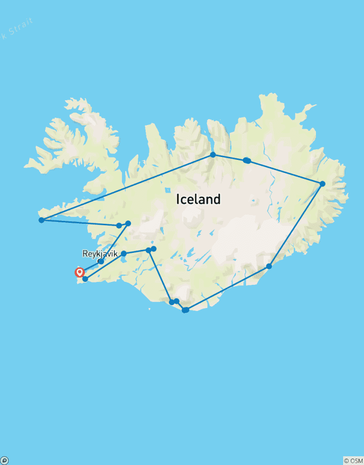 10 jours d\'excursion complète en Islande en hiver - Route circulaire, Snæfellsnes, aurores boréales et transfert aéroport aller-retour (circuit de groupe) circuit