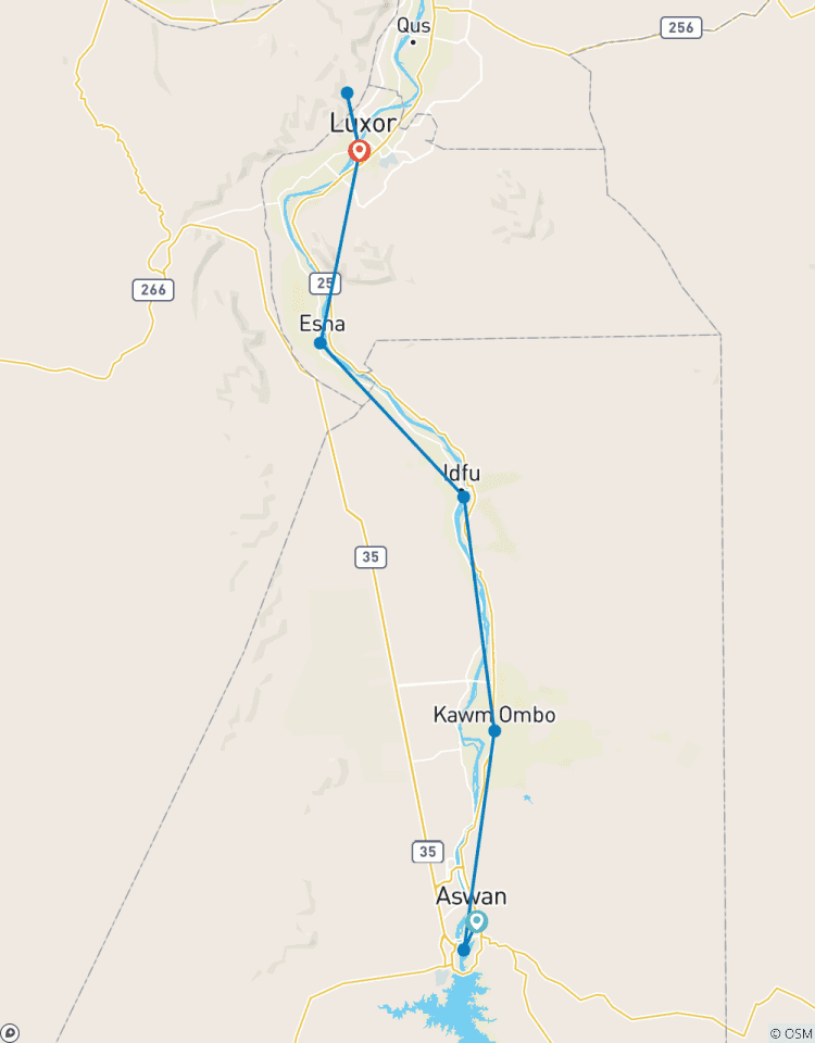 4 Days Nile Cruise From Aswan, Kom Ombo, Edfu and Luxor Private Guided Tours Tour