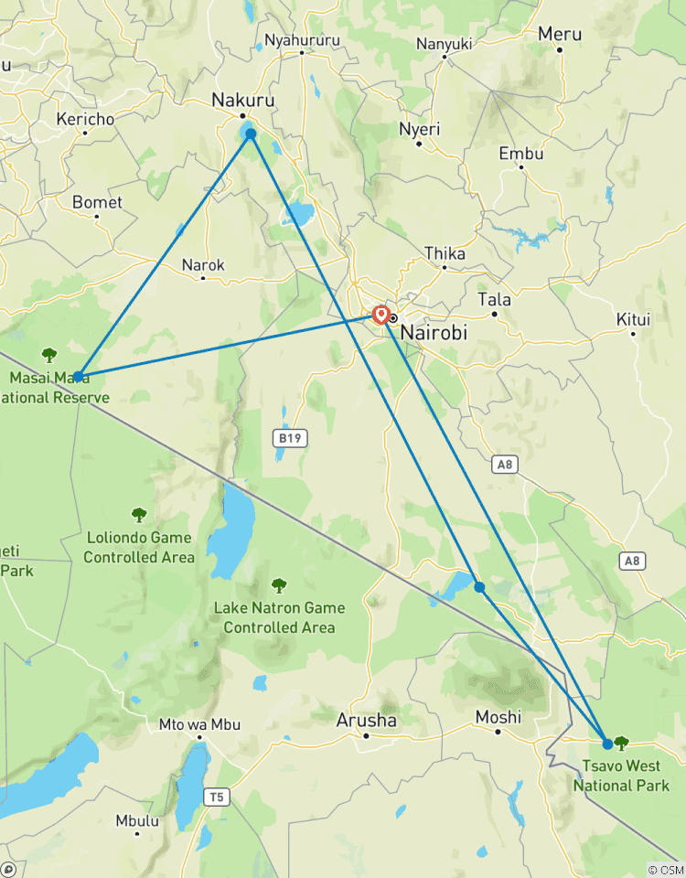 Circuito Asequible Safari de Aventura de Lujo Económico de 7 Días en Kenia - (Con un Guía Experto en Fauna Salvaje Gratuito)