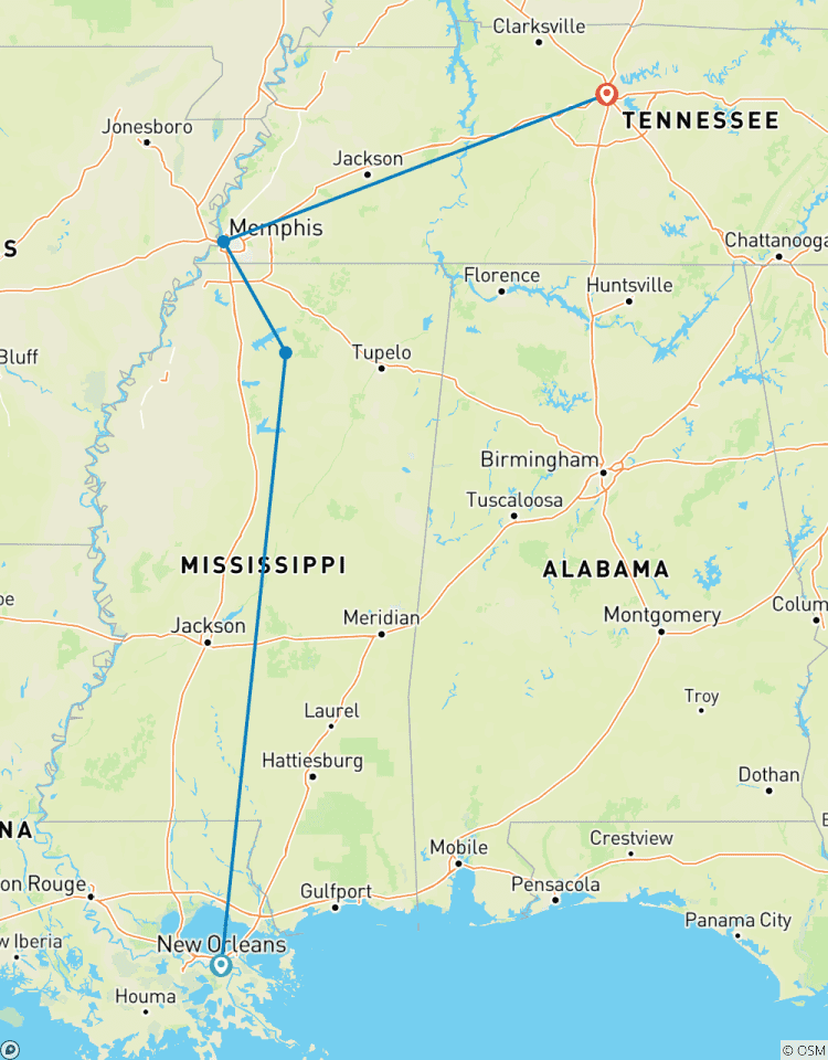America\'s Music Cities featuring New Orleans, Memphis & Nashville (New Orleans, LA to Nashville, TN) (2026) Tour