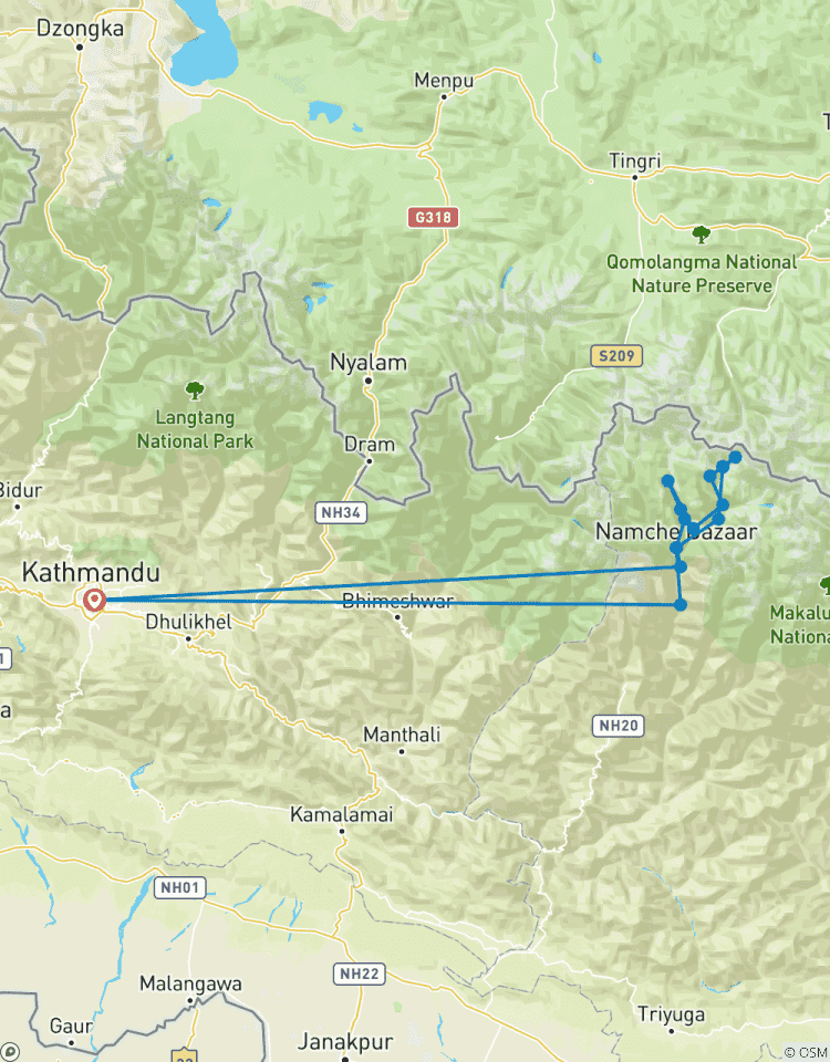 Everest Base Camp & Gokyo Lake Trek (ohne Cho La Pass) Rundreise