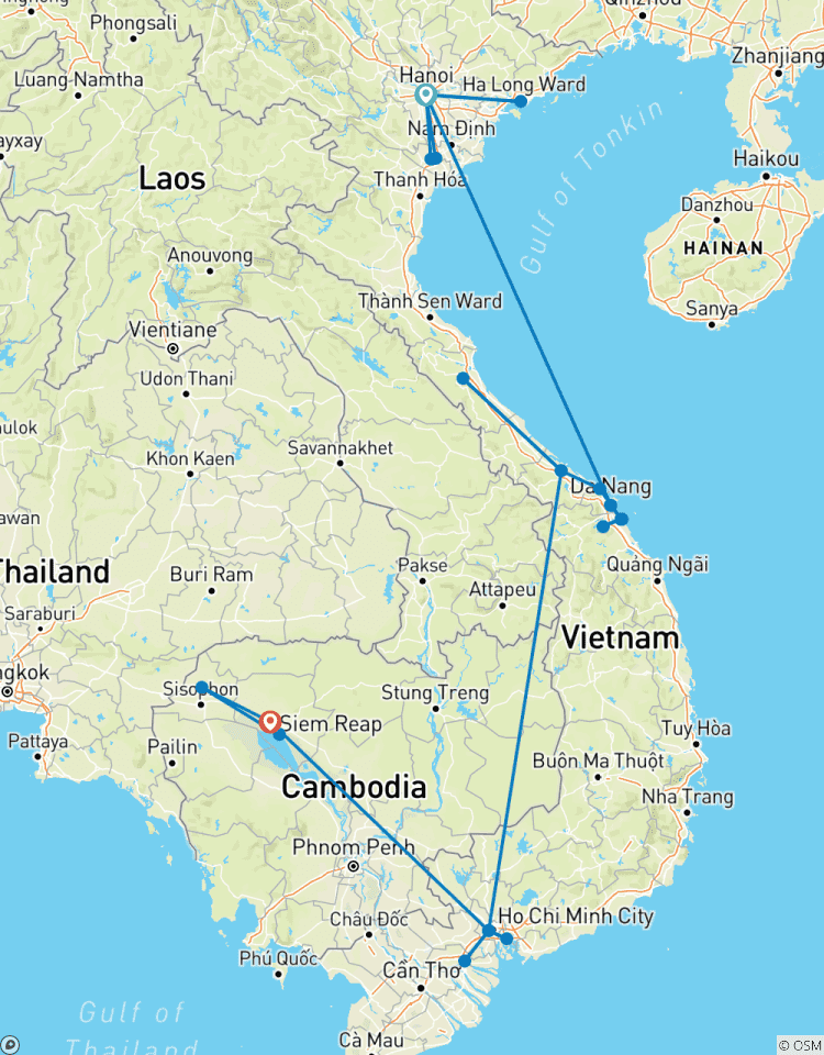 Circuito Ruta del Patrimonio de 16 Días por Vietnam y Camboya