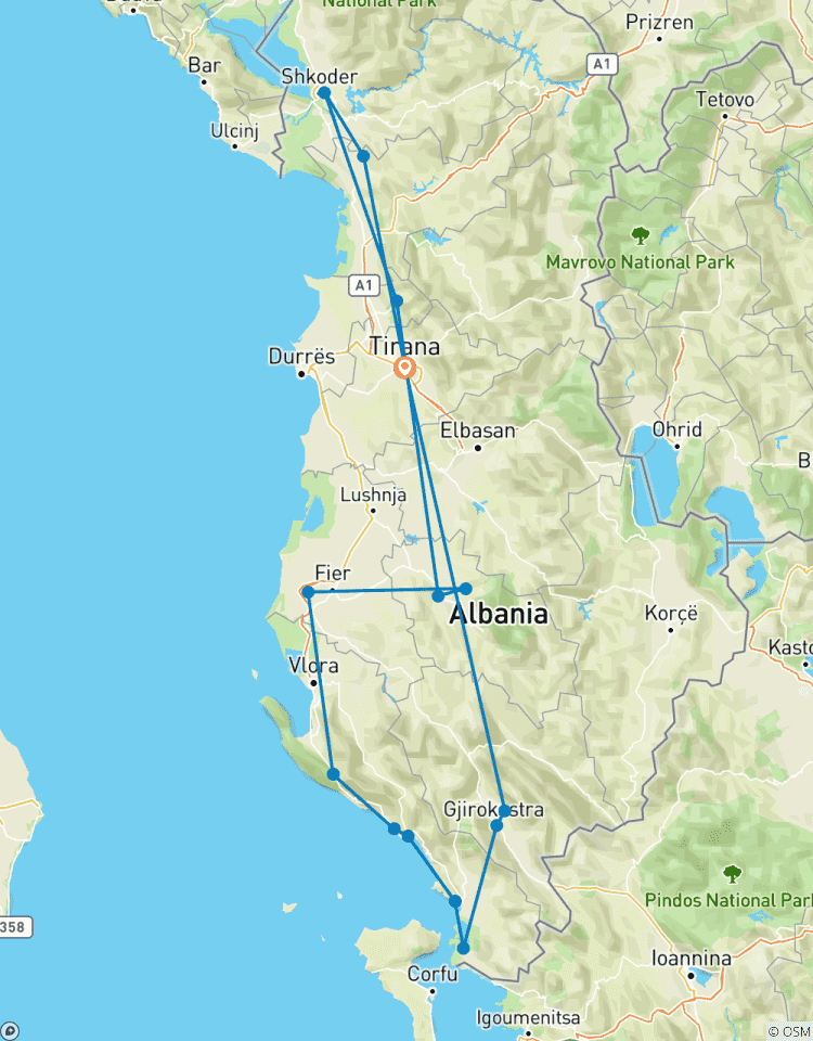 Circuito Albania atemporal: De la costa al campo