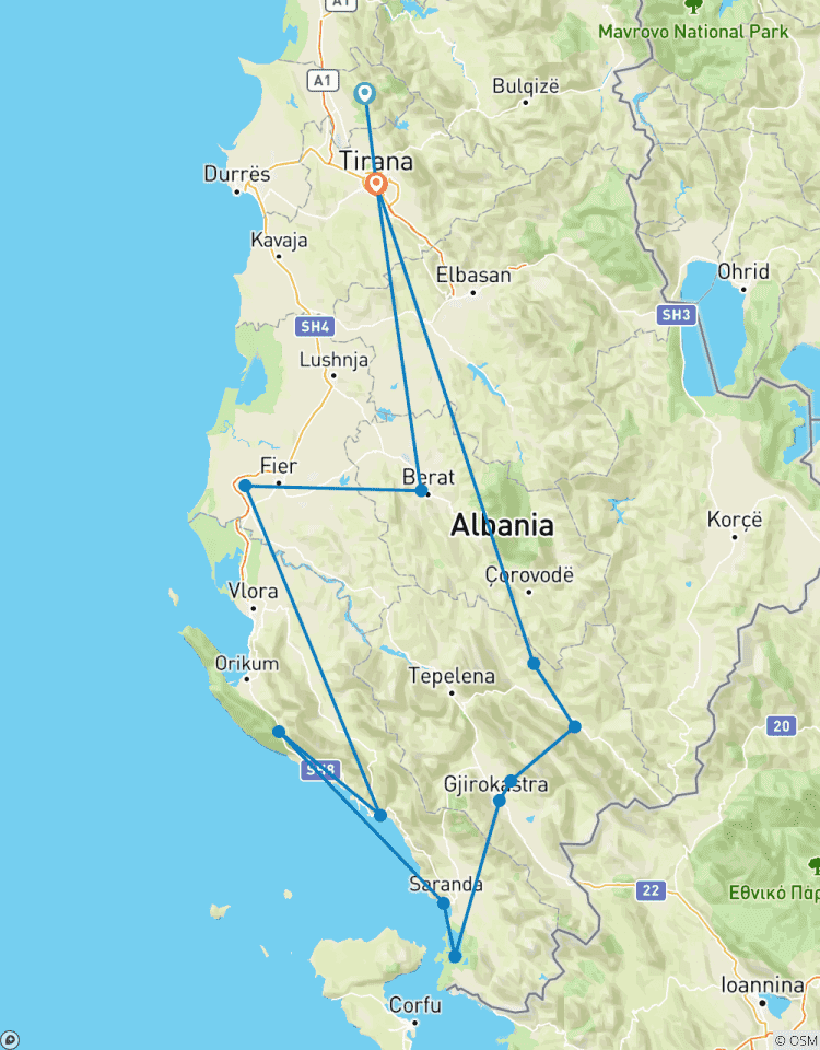 Circuito Teatro del Sol: El Espíritu de Albania (Autoguiado y Parcialmente Guiado)