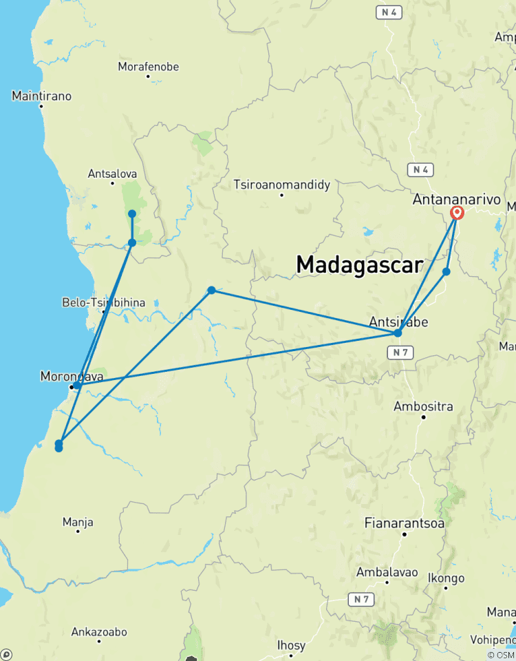 Circuito Tsingy de Bemaraha -Kirindy y Baobab - Safari de descubrimiento