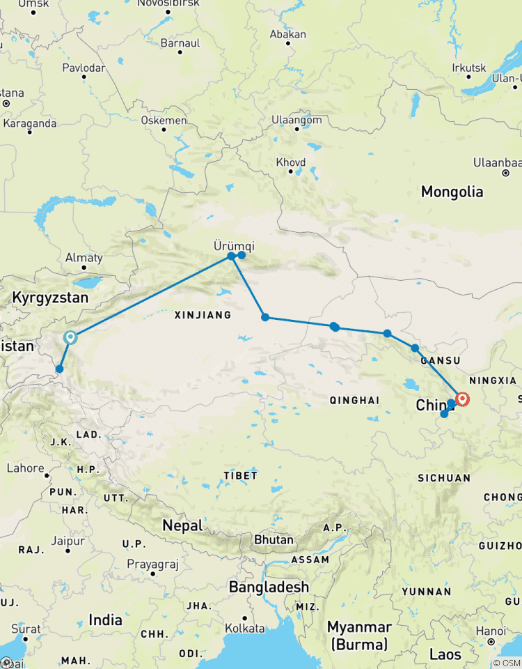 Circuito Ruta de la Seda de Kashgar a Xiahe y Lanzhou 14 días