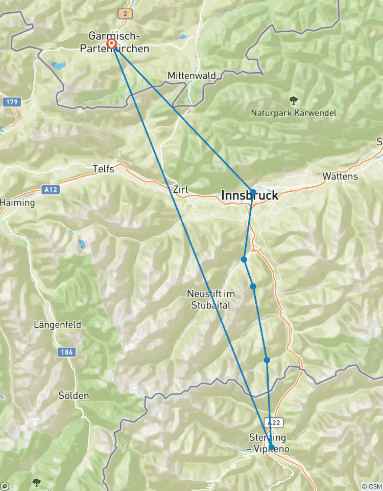 Individuelle Alpenüberquerung von Garmisch nach Sterzing - Von Hotel zu Hotel über die Alpen Tour