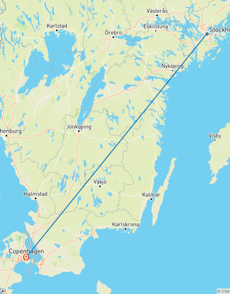 Circuito Estocolmo y Copenhague en tren